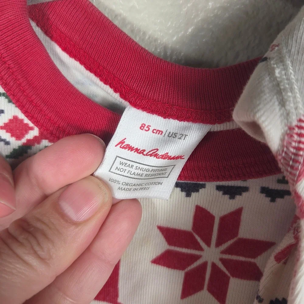 Hanna Andersson Christmas Pajama Set Bundle Kids 2T 85 Organic Cotton Holiday